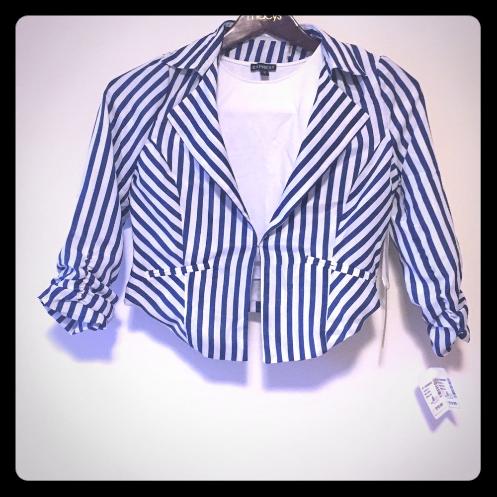 3/4 Draped Sleeves Blazer - Picture 1 of 4